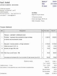 exemple de devis d honoraires