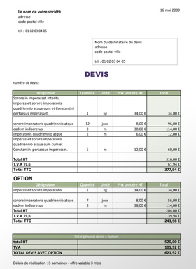 exemple de devis de paysagiste