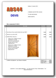 exemple de devis serrurerie