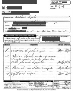 exemple de devis serrurerie