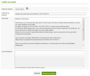 exemple de relance devis