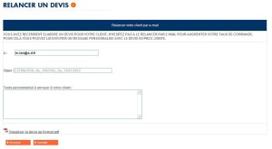 exemple de relance devis