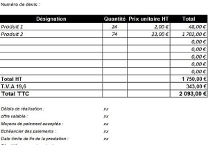 exemple de devis extension