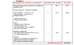 exemple de devis formation