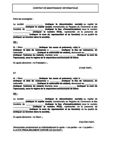 exemple de devis maintenance informatique