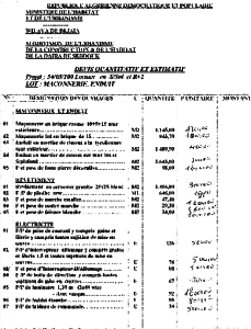exemple de devis quantitatif et estimatif pdf