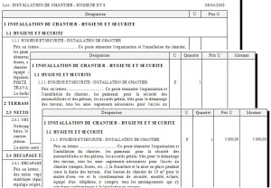 exemple de devis quantitatif et estimatif pdf