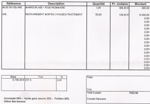 exemple de devis technal