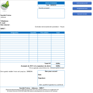 exemple de devis access