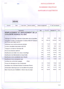 exemple de devis chaudiere