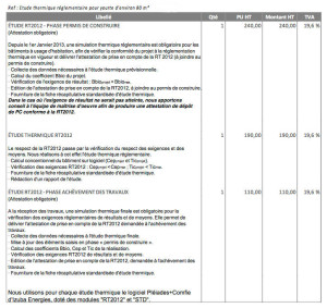 exemple de devis d isolation