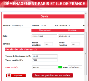 exemple de devis demenagement