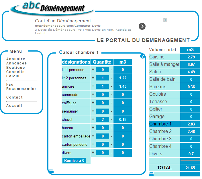 exemple de devis demenagement