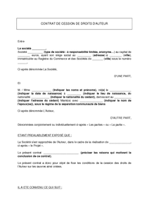 exemple de devis droit d auteur