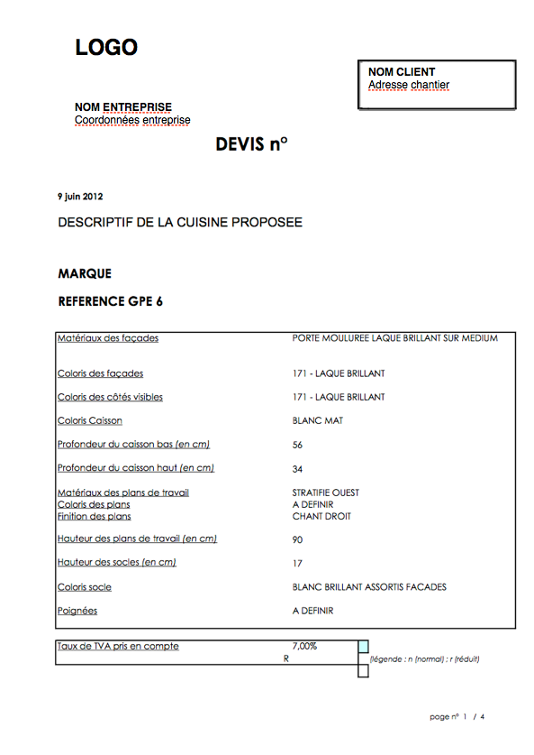 exemple de devis droit d auteur