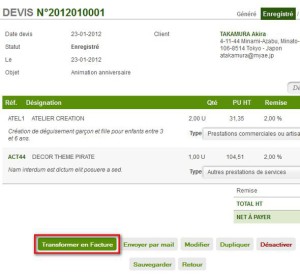 exemple de devis et facture auto entrepreneur