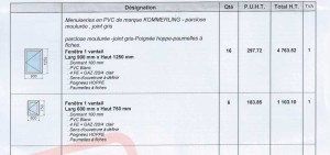 exemple de devis fenetre double vitrage