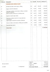 exemple de devis gros oeuvre maison
