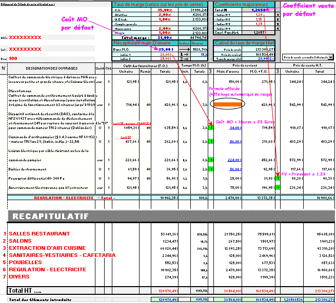 exemple de devis peinture excel