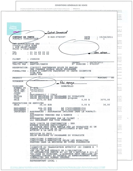 exemple de devis pour voyage