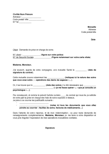 exemple de lettre pour devis mutuelle