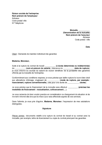 exemple de lettre pour devis mutuelle