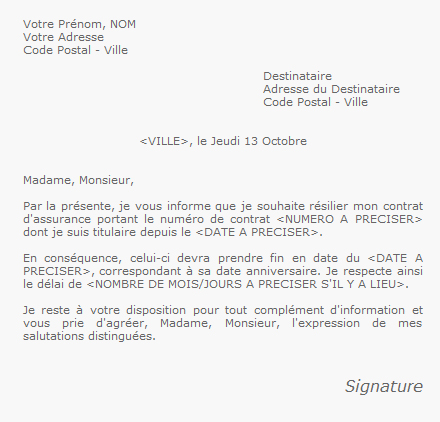 exemple de lettre pour devis mutuelle