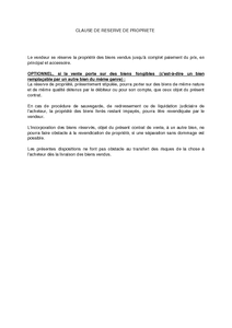 exemple de reserve sur devis