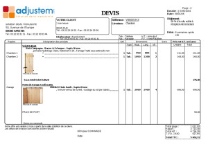 exemple de reserve sur devis