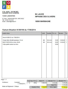 exemple de devis chape
