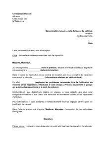 exemple de devis location de voiture