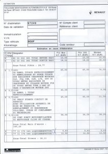 exemple de devis pour degat des eaux
