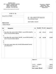 exemple de devis velux