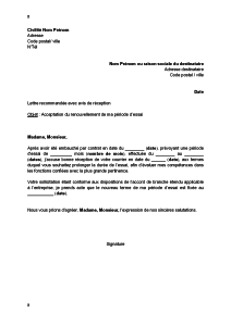 exemple de lettre acceptation devis