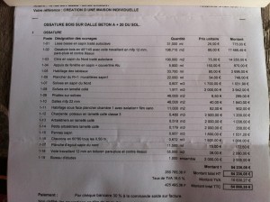 exemple de devis bardage bois