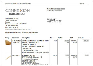 exemple de devis bardage bois