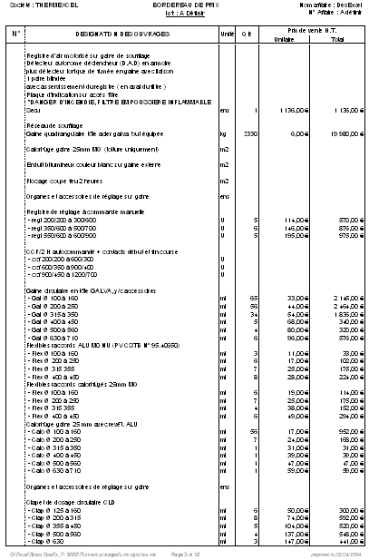 exemple de devis chauffage gaz