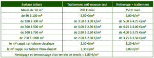 exemple de devis nettoyage toiture