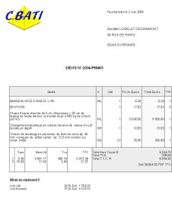 exemple de devis sans tva