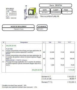 exemple de devis travaux peinture