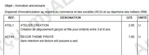 exemple de numero de devis