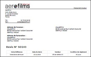 exemple de devis de production