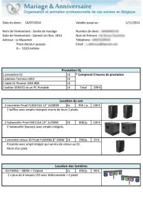 exemple de devis sonorisation