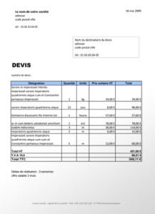 exemple de devis type