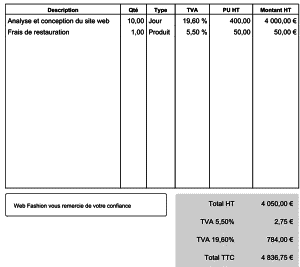 exemple de devis avec tva