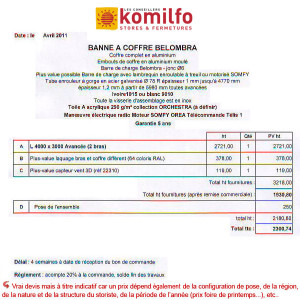 exemple de devis brochure