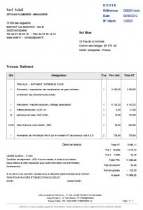 exemple de devis commercial