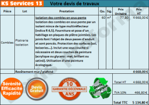 exemple de devis laine de verre