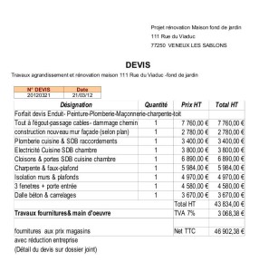 exemple de devis location salle