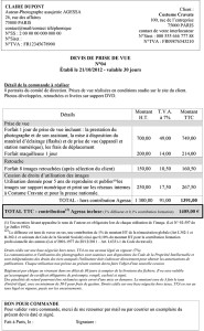 exemple de devis reportage photo